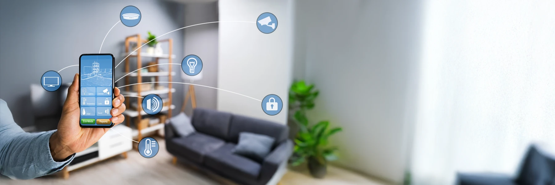 Smart home automation control with smartphone app
