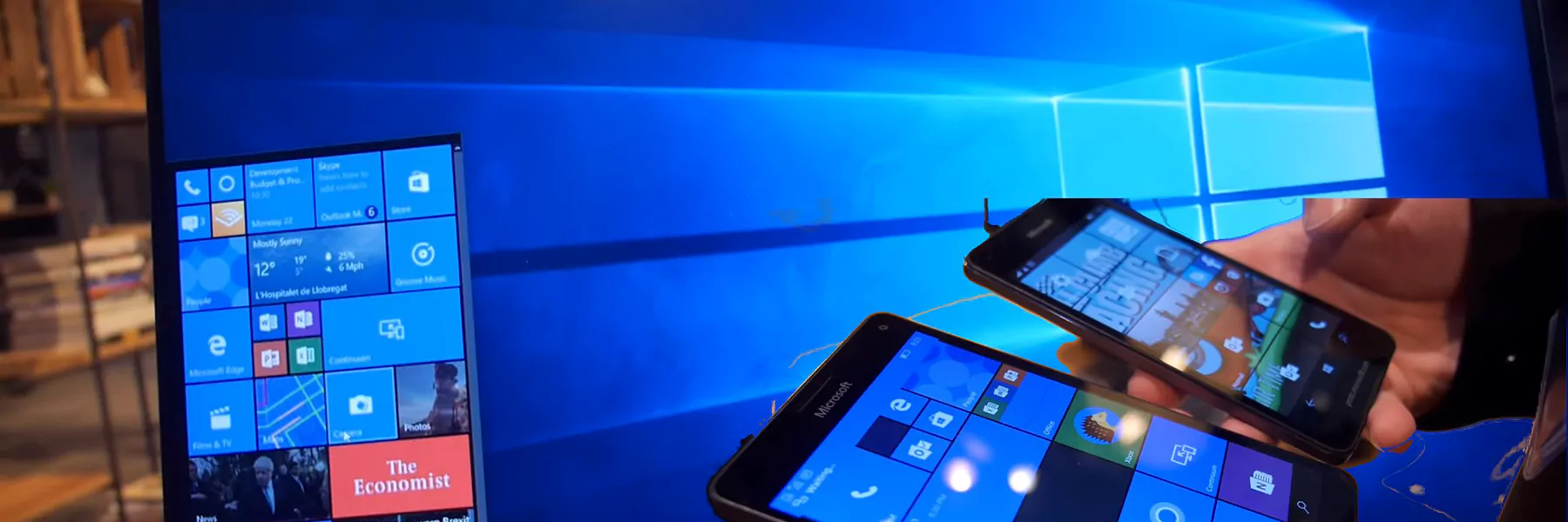 an image that includes a mobile phone, TV, and laptop/computer would be great