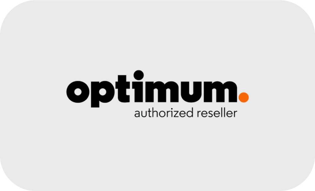 Optimum authorized reseller logo and branding.