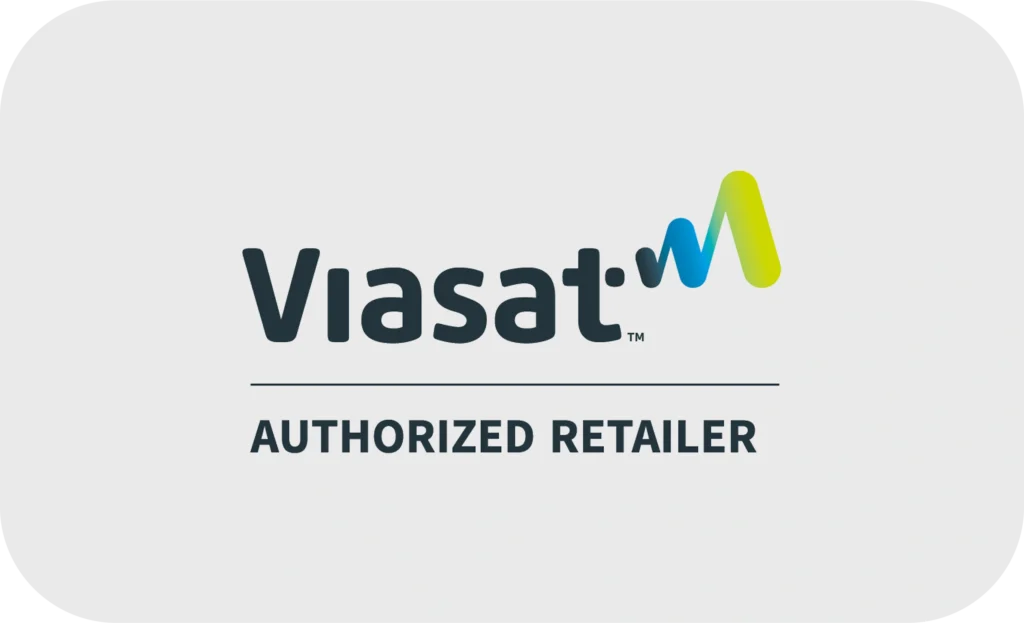 Viasat authorized retailer logo.