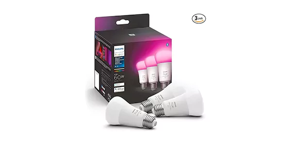Philips smart LED light bulbs three-pack